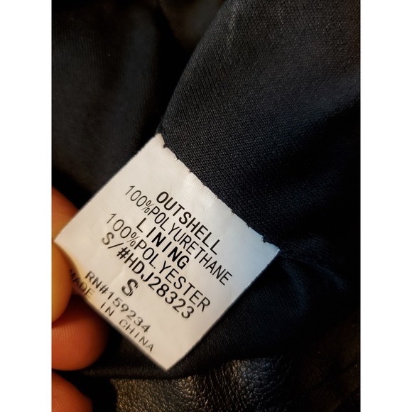 Hot & Delicious Faux Leather Jacket SMALL Cropped Punk Biker Patches Moto - Picture 7 of 16